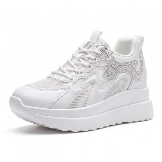 Crysta 9cm height increasing sneakers for women - Lucimora