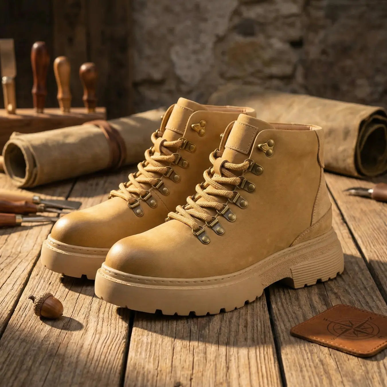 Ironclad 9cm height increasing leather boots or men - Lucimora