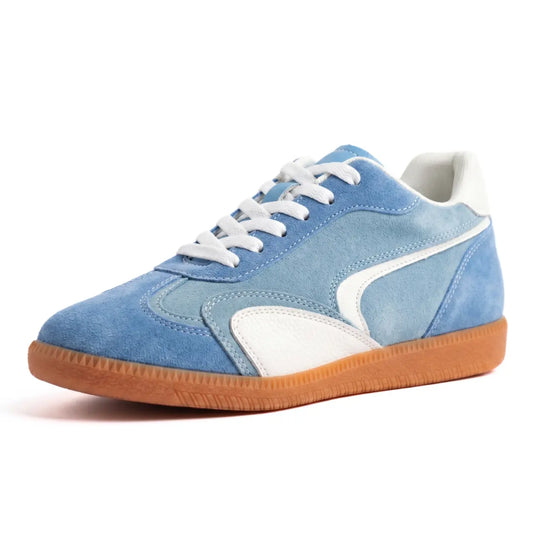 Kyro 7cm height increasing cowhide suede leather sneakers for women - lucimora