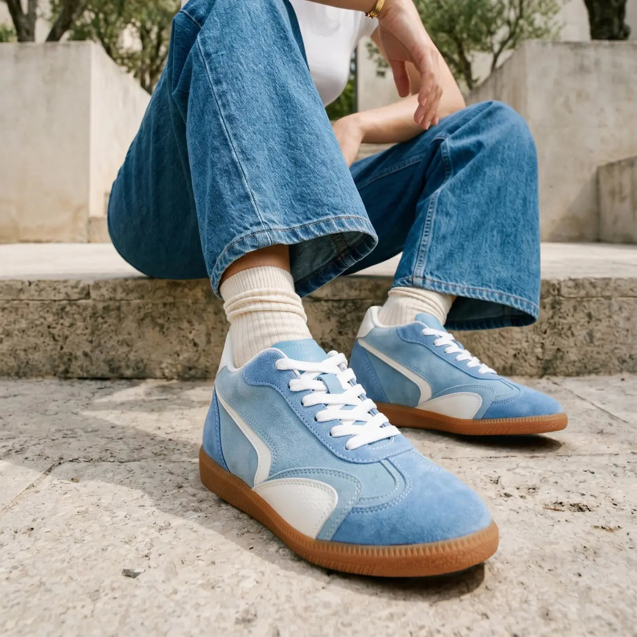 Kyro 7cm height increasing cowhide suede leather sneakers for women - lucimora