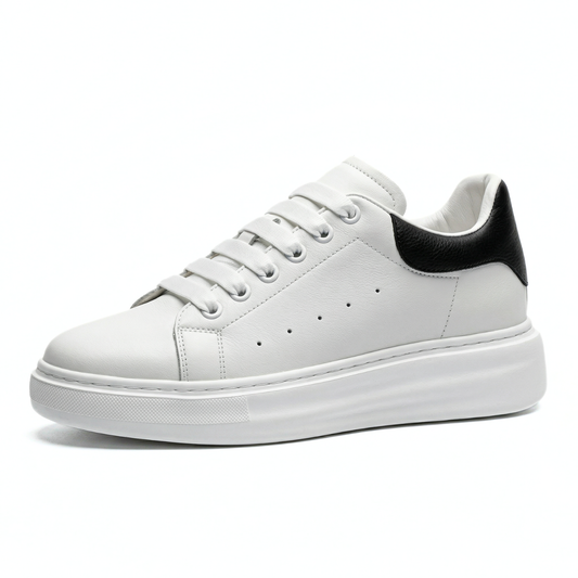 Montra 8cm height increasing cowhide leather sneakers for men - Lucimora
