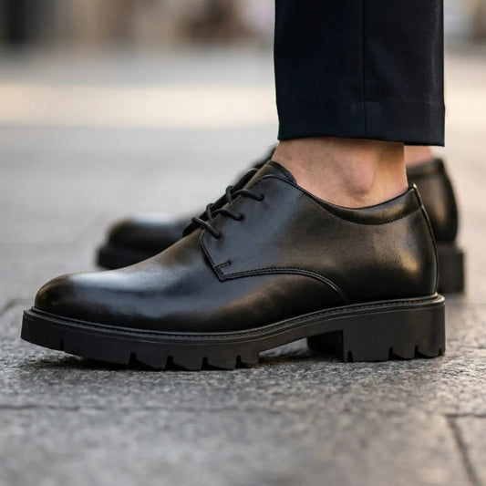 Onyx 8cm height increasing leather dress shoes for men - Lucimora