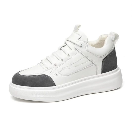 Ravik 8cm height increasing mid-top leather sneaker from Lucimora