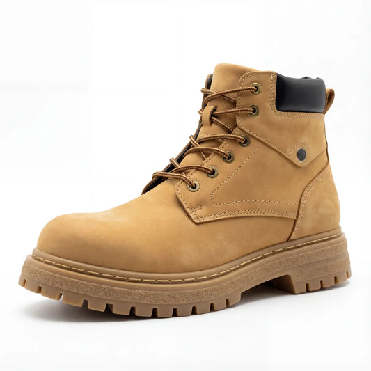 Vexor 9cm height increasing suede leather boots for men - LUCIMORA