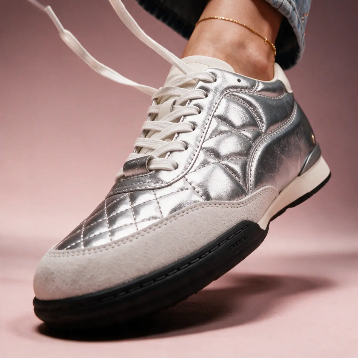 Vivienne Women’s 6cm Elevator Sneakers | Everyday Casual Cowhide Leather Height Increasing Shoes | Lucimora - silver