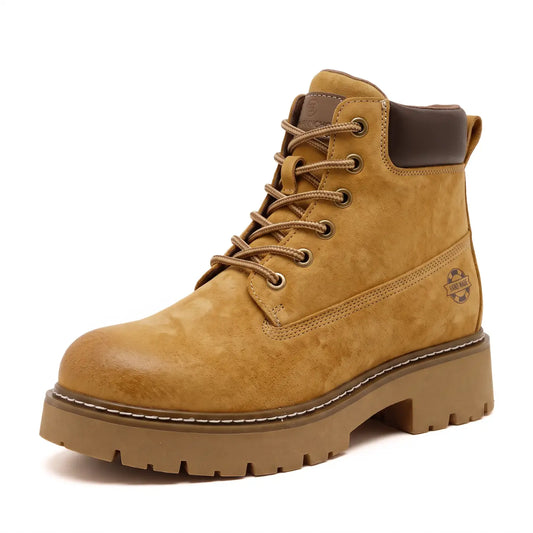 Zaliora Women’s 7cm Elevator Boots | Suede Height Increasing Shoes | Lucimora - beige