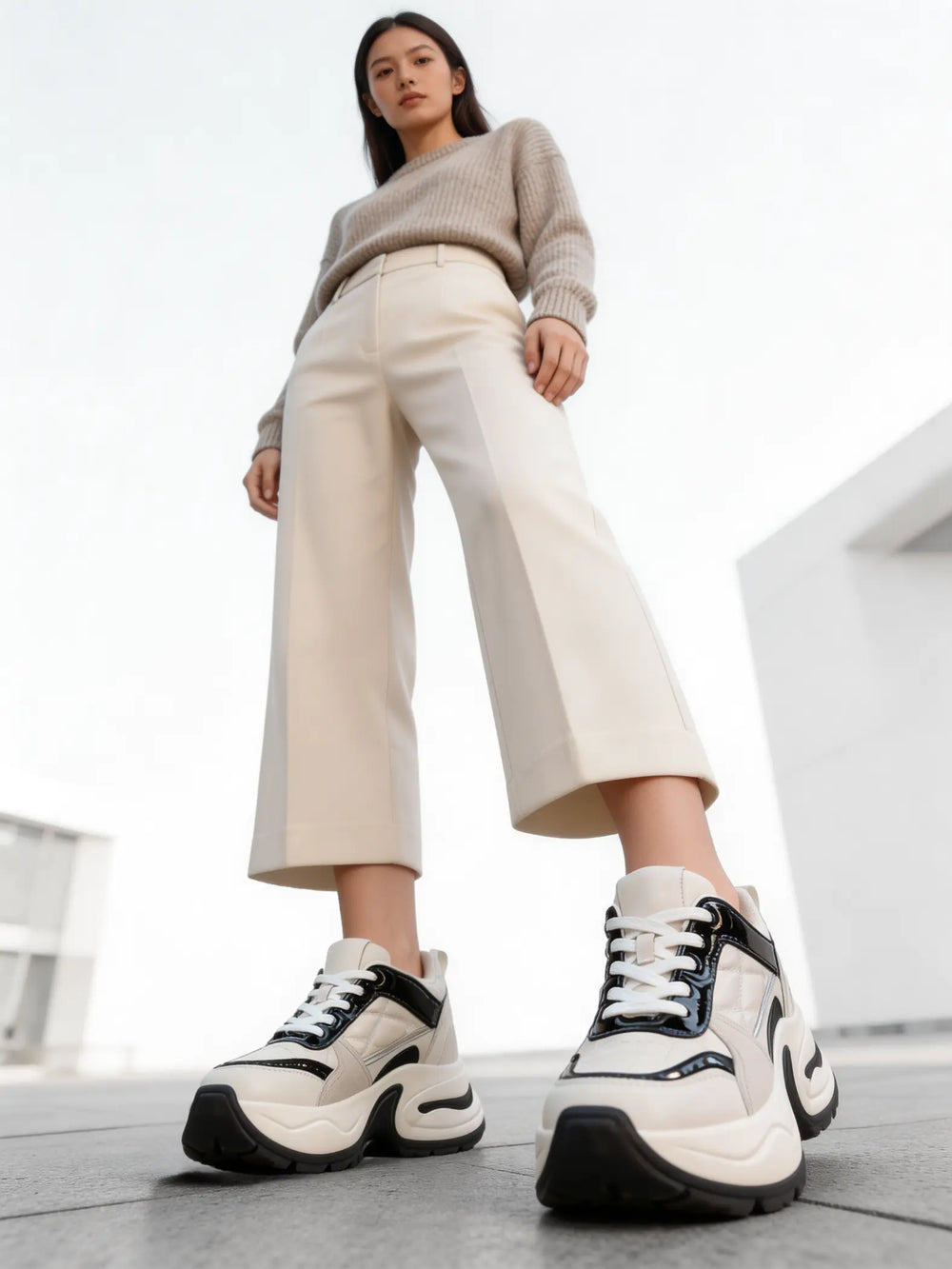 lucimora up to 12cm height increasing chunky sneakers for women