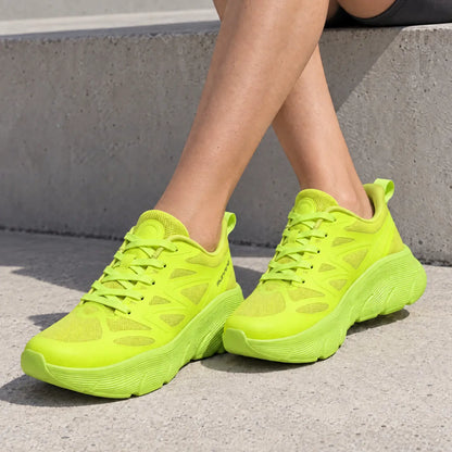 Aero Women's 7cm Elevator Sneakers | Athletic Mesh Lace-Up Height Increasing Shoes | Lucimora -