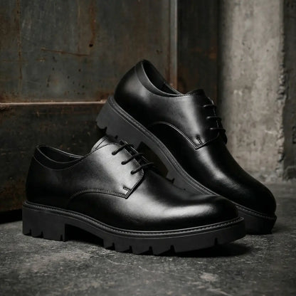 Onyx 8cm height increasing leather dress shoes for men - Lucimora