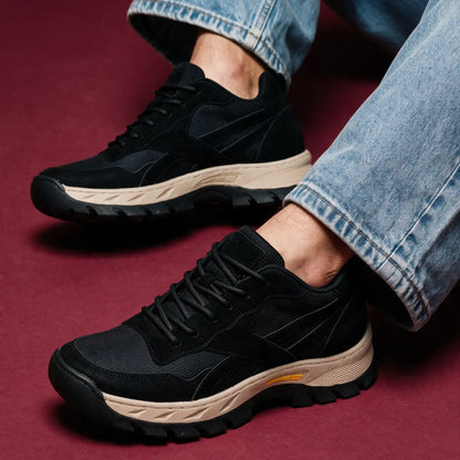 Karnox Cowhide Leather Elevator Sneakers for Men | 8cm Hidden Height Boost | Lucimora -