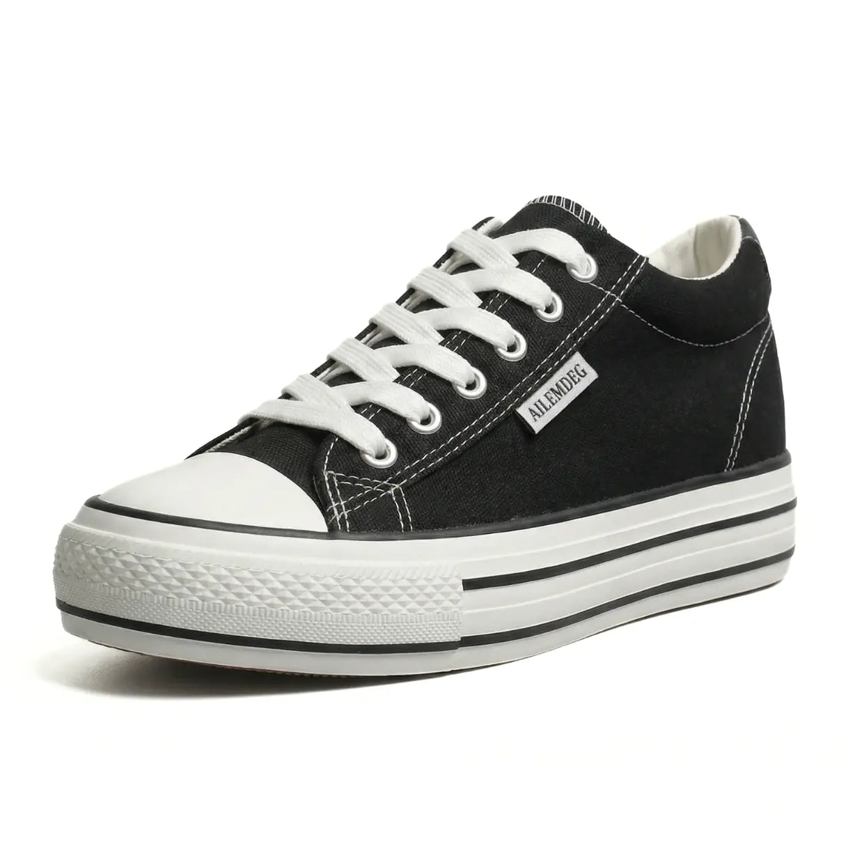 Ailemdeg 6cm (2.4" inches) height increasing elevator converse sneakers for women from Lucimora 
