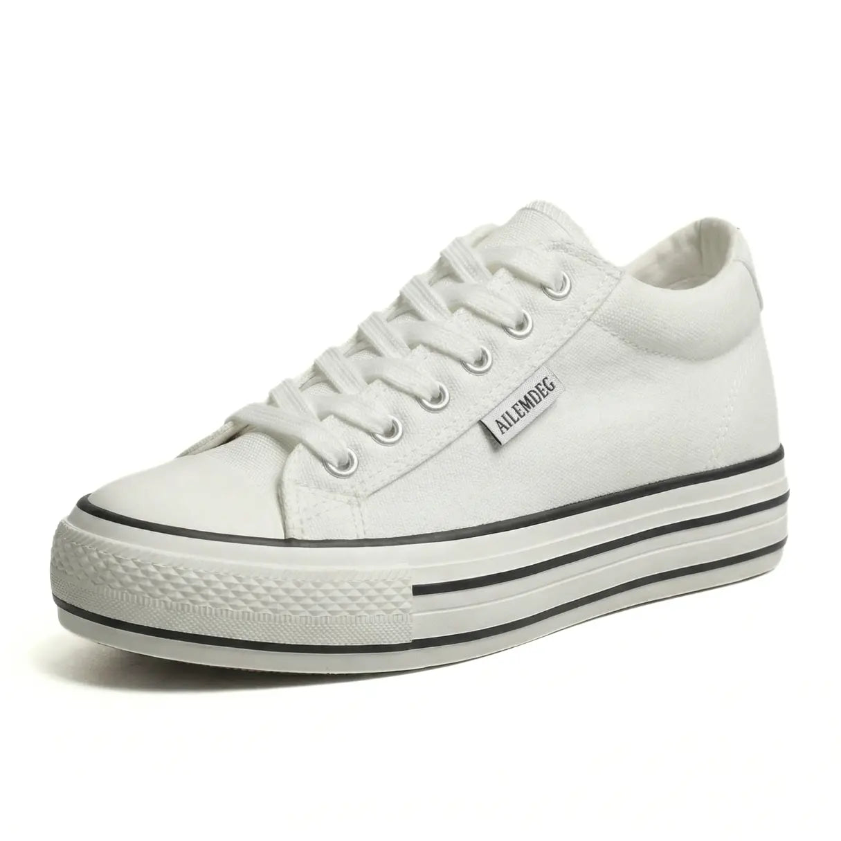 Ailemdeg 6cm (2.4" inches) height increasing elevator converse sneakers for women from Lucimora 