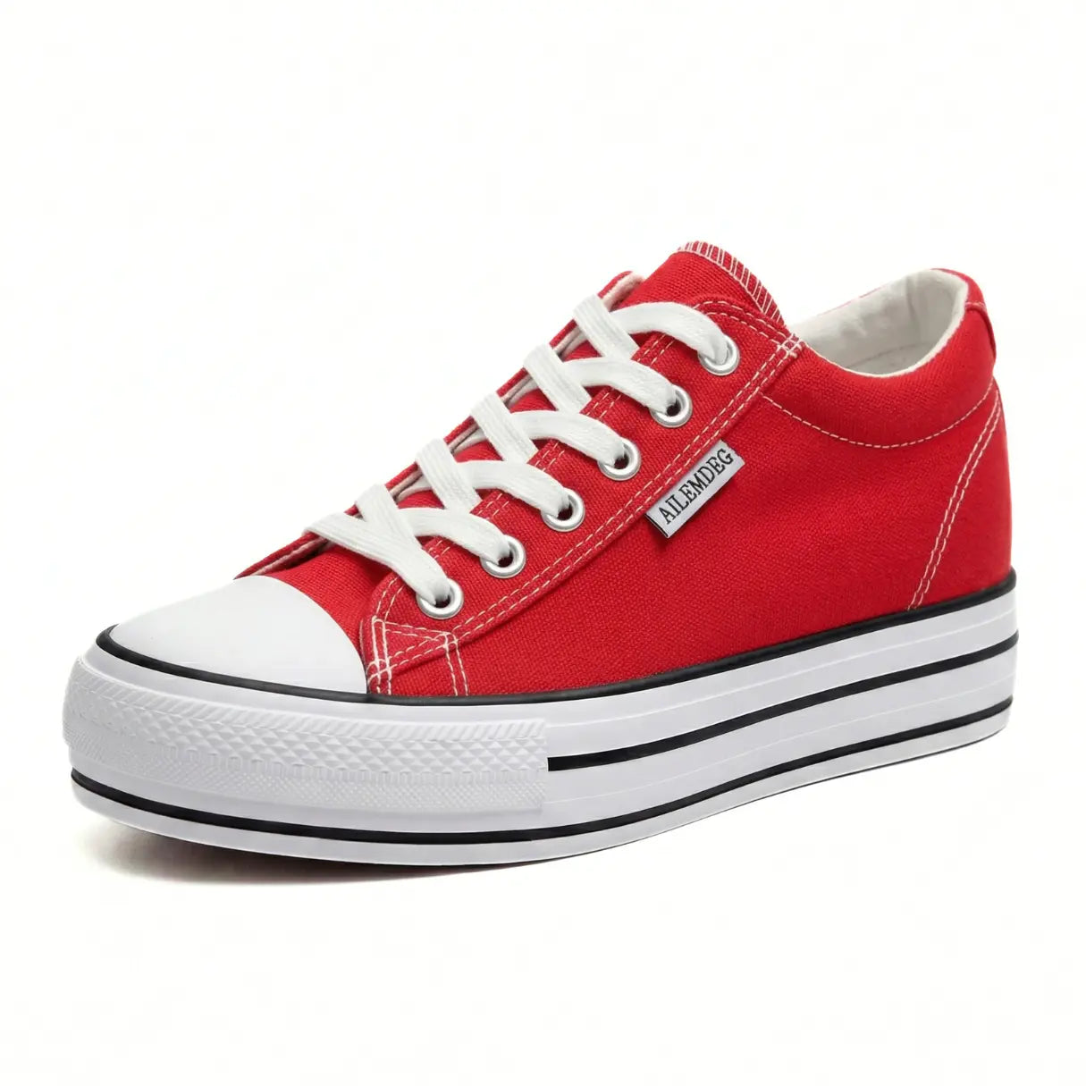 Ailemdeg 6cm (2.4" inches) height increasing elevator converse sneakers for women from Lucimora 