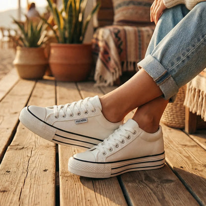 Ailemdeg 6cm (2.4" inches) height increasing elevator converse sneakers for women from Lucimora 