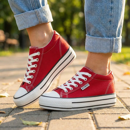 Ailemdeg 6cm (2.4" inches) height increasing elevator converse sneakers for women from Lucimora 