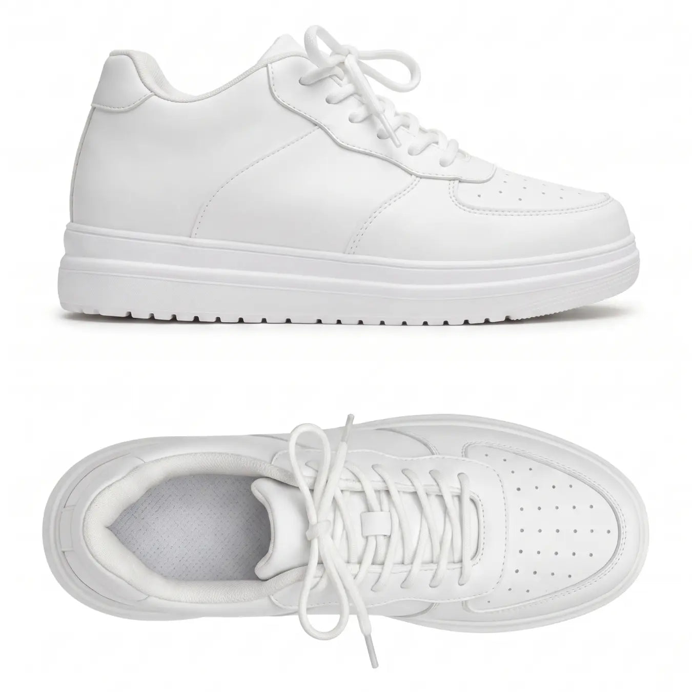 Airlift Original 8cm (3" inches) height increasing elevator sneakers for women - similar to Airforce One - white