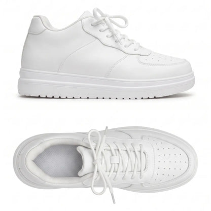 Airlift Original 8cm (3" inches) height increasing elevator sneakers for women - similar to Airforce One - white