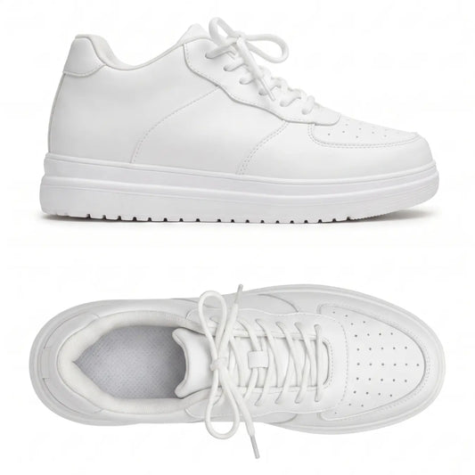 Airlift Original 8cm (3" inches) height increasing elevator sneakers for women - similar to Airforce One - white