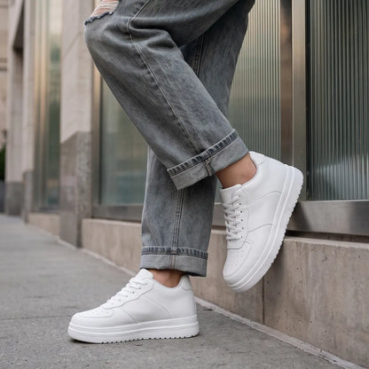 Airlift Original 8cm (3" inches) height increasing elevator sneakers for women - similar to Airforce One - white