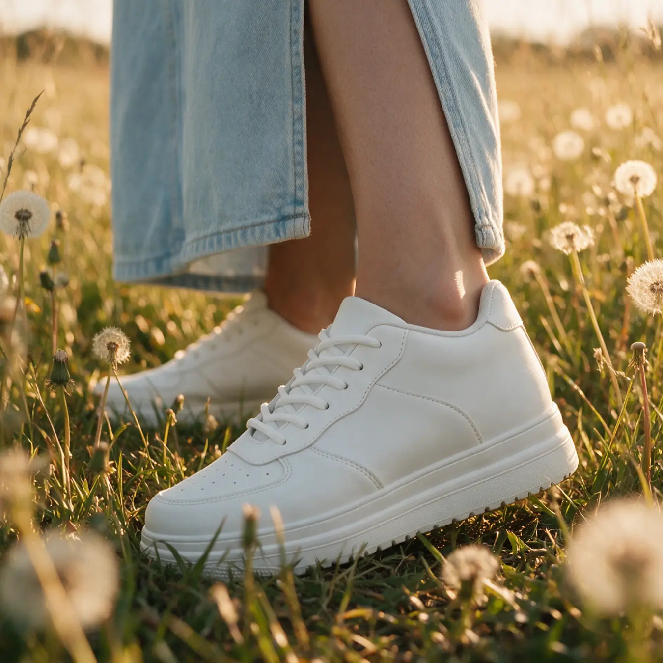 Airlift Original 8cm (3" inches) height increasing elevator sneakers for women - similar to Airforce One - white