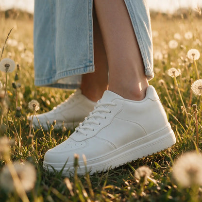 Airlift Original 8cm (3" inches) height increasing elevator sneakers for women - similar to Airforce One - white