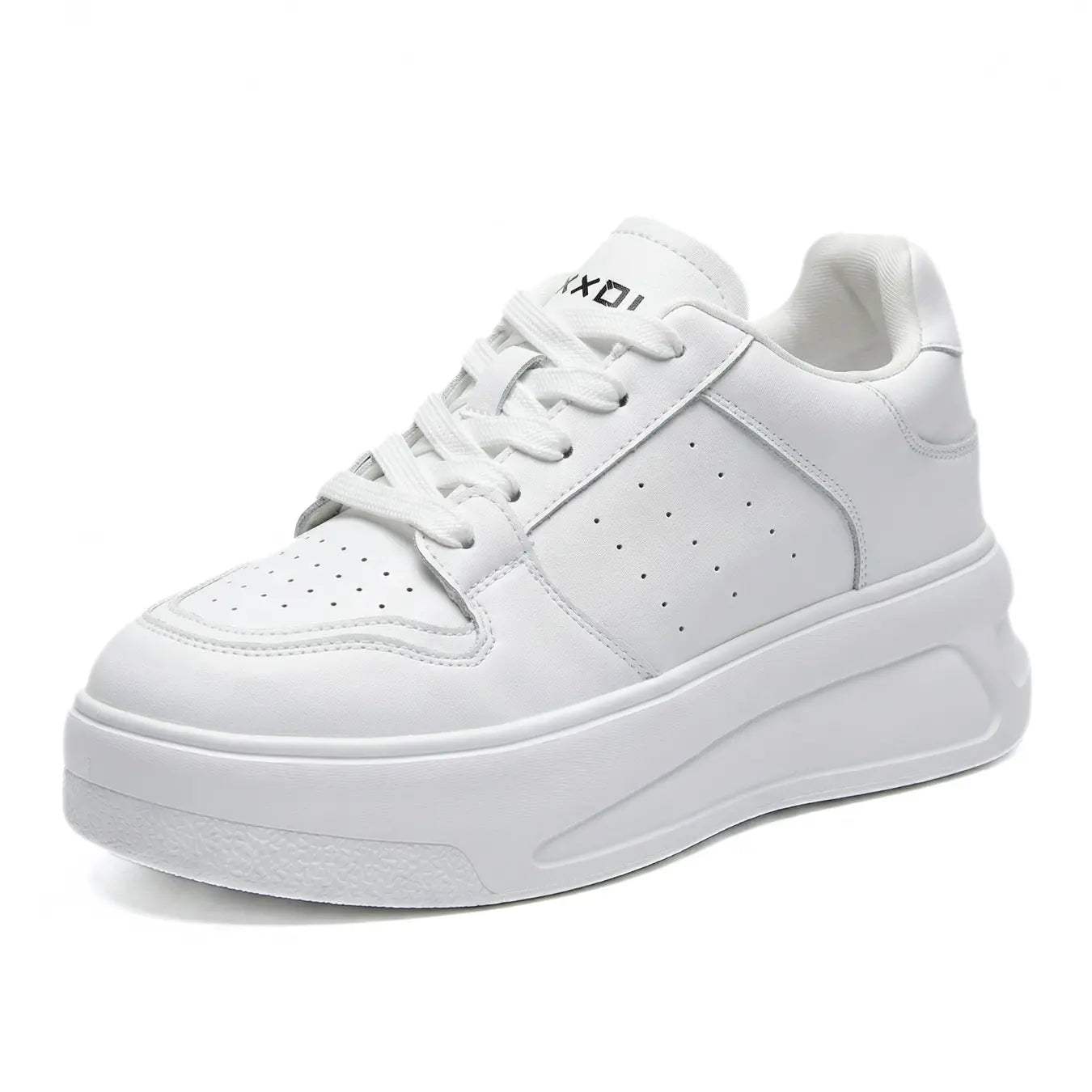 Aeris 9cm height increasing cowhide leather sneakers for women - Lucimora
