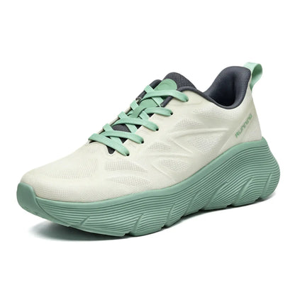 Aero Women's 7cm Elevator Sneakers | Athletic Mesh Lace-Up Height Increasing Shoes | Lucimora -