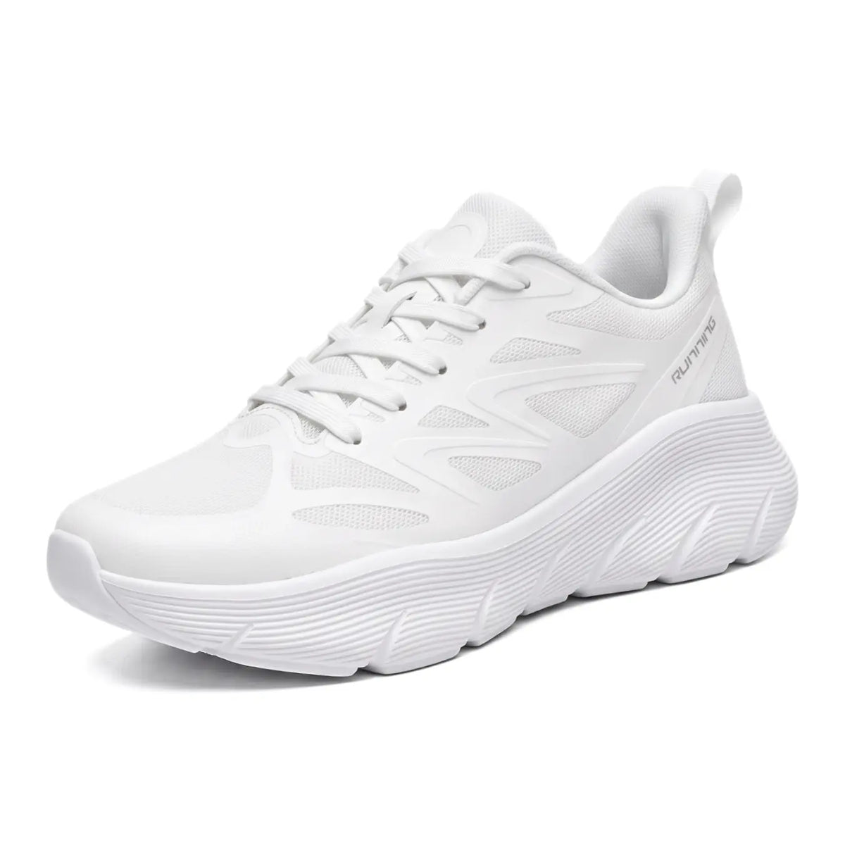 Aero Women's 7cm Elevator Sneakers | Athletic Mesh Lace-Up Height Increasing Shoes | Lucimora -