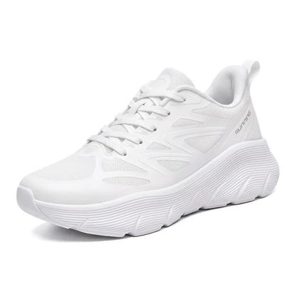 Aero Women's 7cm Elevator Sneakers | Athletic Mesh Lace-Up Height Increasing Shoes | Lucimora -