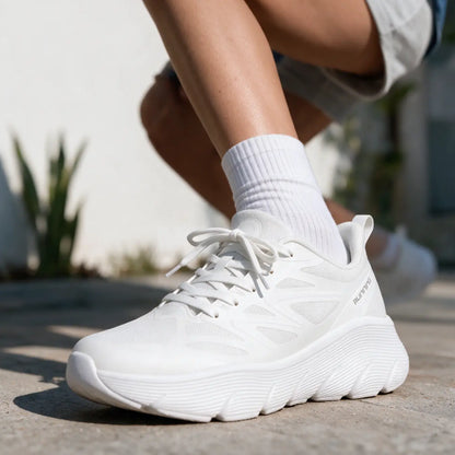 Aero Women's 7cm Elevator Sneakers | Athletic Mesh Lace-Up Height Increasing Shoes | Lucimora -