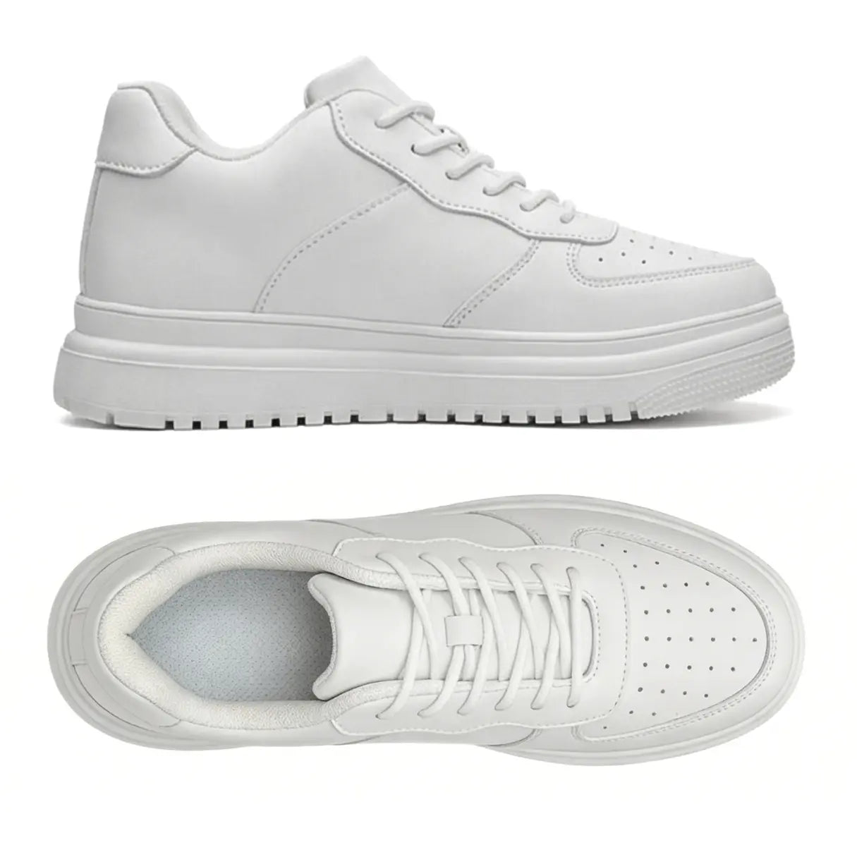 Airlift Original 8cm (3" inches) height increasing elevator sneakers for women - similar to Airforce One - white