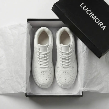 Airlift Original 8cm (3" inches) height increasing elevator sneakers for women from lucimora - similar to Airforce One - white