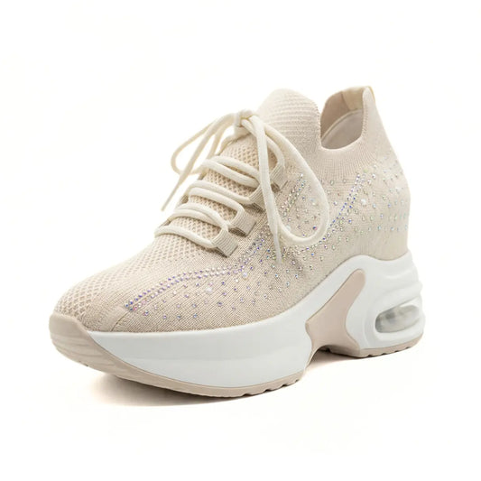 Aluna 10cm (3.9" inches) height increasing elevator sneakers for women from Lucimora 