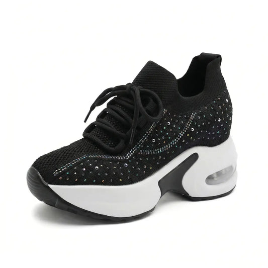 Aluna 10cm (3.9" inches) height increasing elevator sneakers for women from Lucimora 