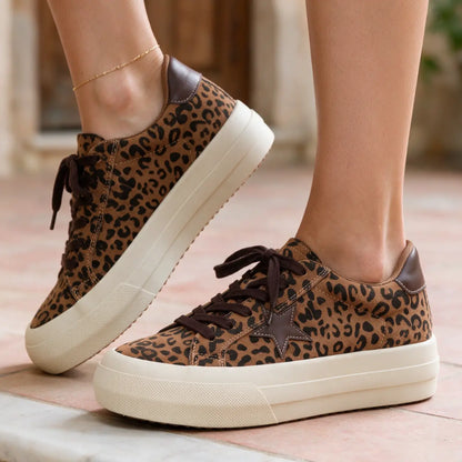Astra 5cm height increasing cowhide suede leather sneakers for women - lucimora