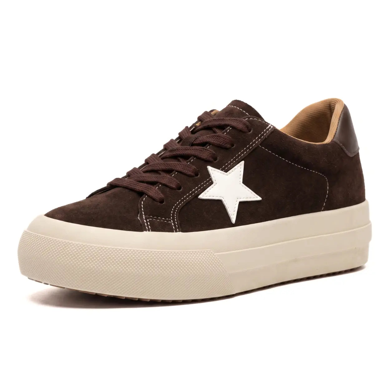 Astra 5cm height increasing cowhide suede leather sneakers for women - lucimora
