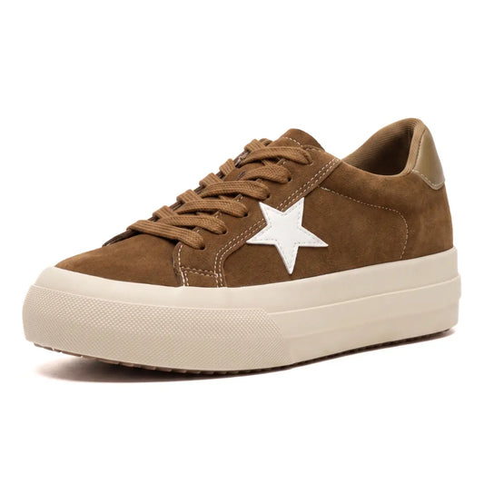 Astra 5cm height increasing cowhide suede leather sneakers for women - lucimora