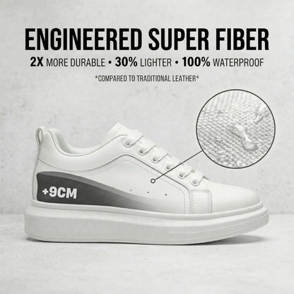 Aven 9cm height increasing microfiber sneakers for men - Lucimora