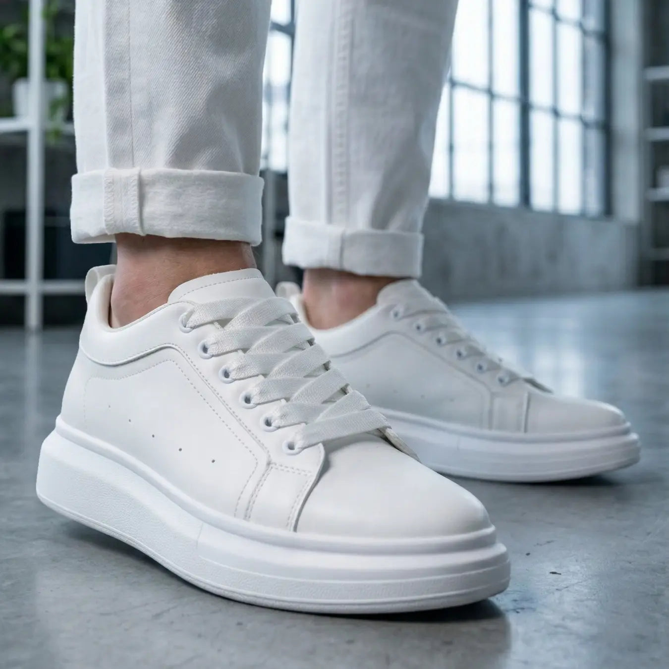 Aven 9cm height increasing microfiber sneakers for men - Lucimora