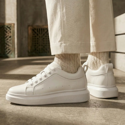 Aven 9cm height increasing microfiber sneakers for men - Lucimora