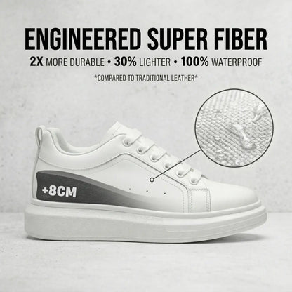 Aven 8cm height increasing microfiber sneakers for women - Lucimora