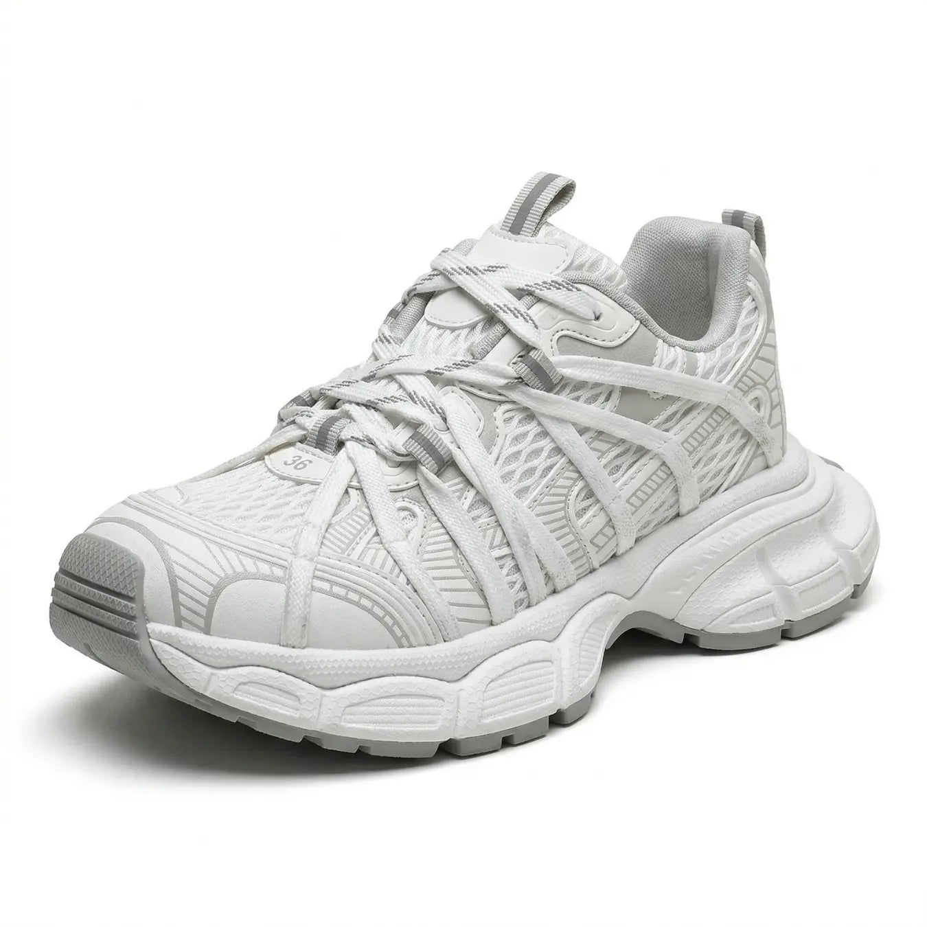 Avena 8cm height increasing athletic shoes for women - Lucimora