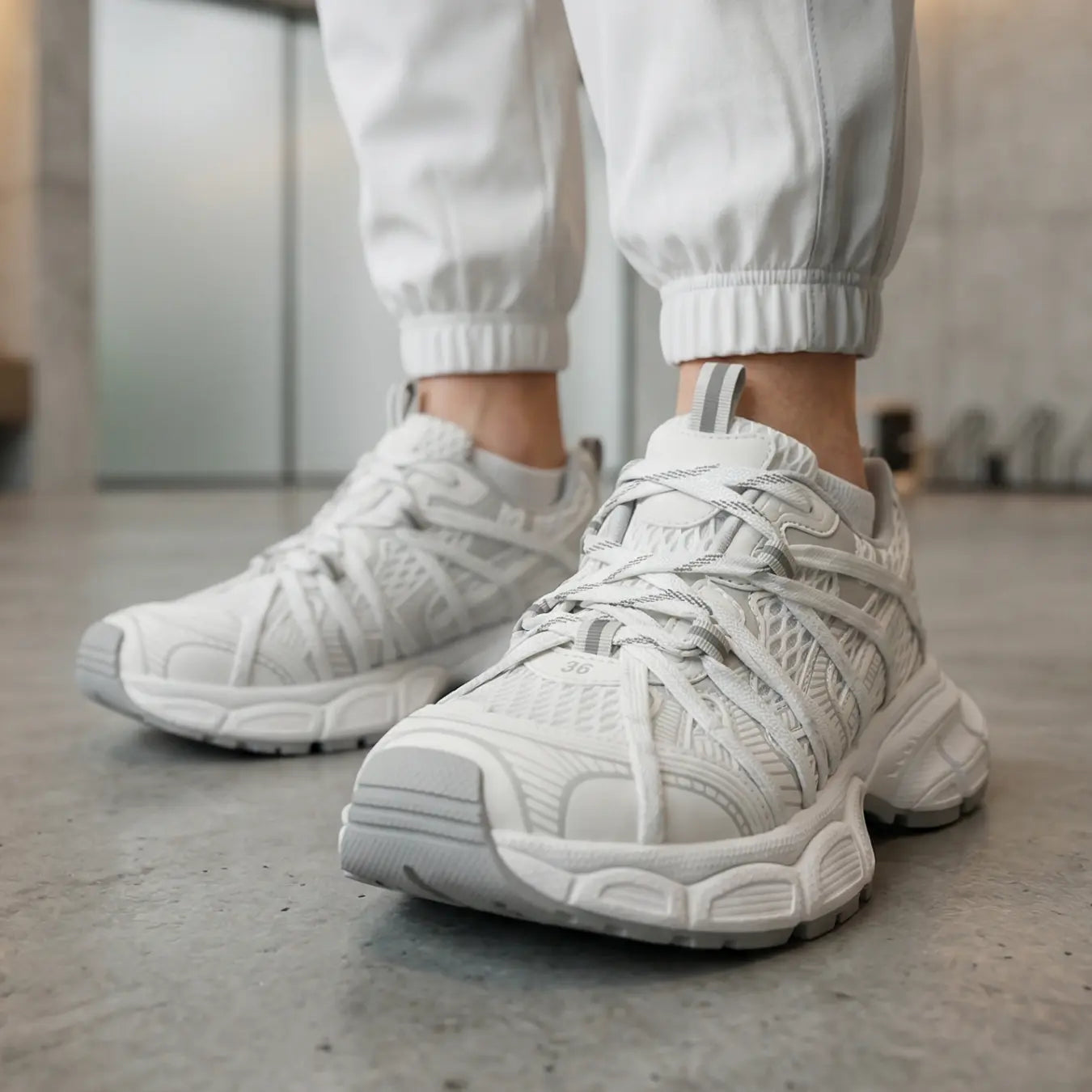 Avena 8cm height increasing athletic shoes for women - Lucimora