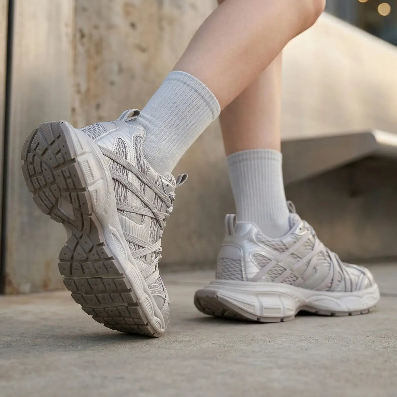 Avena 8cm height increasing athletic shoes for women - Lucimora