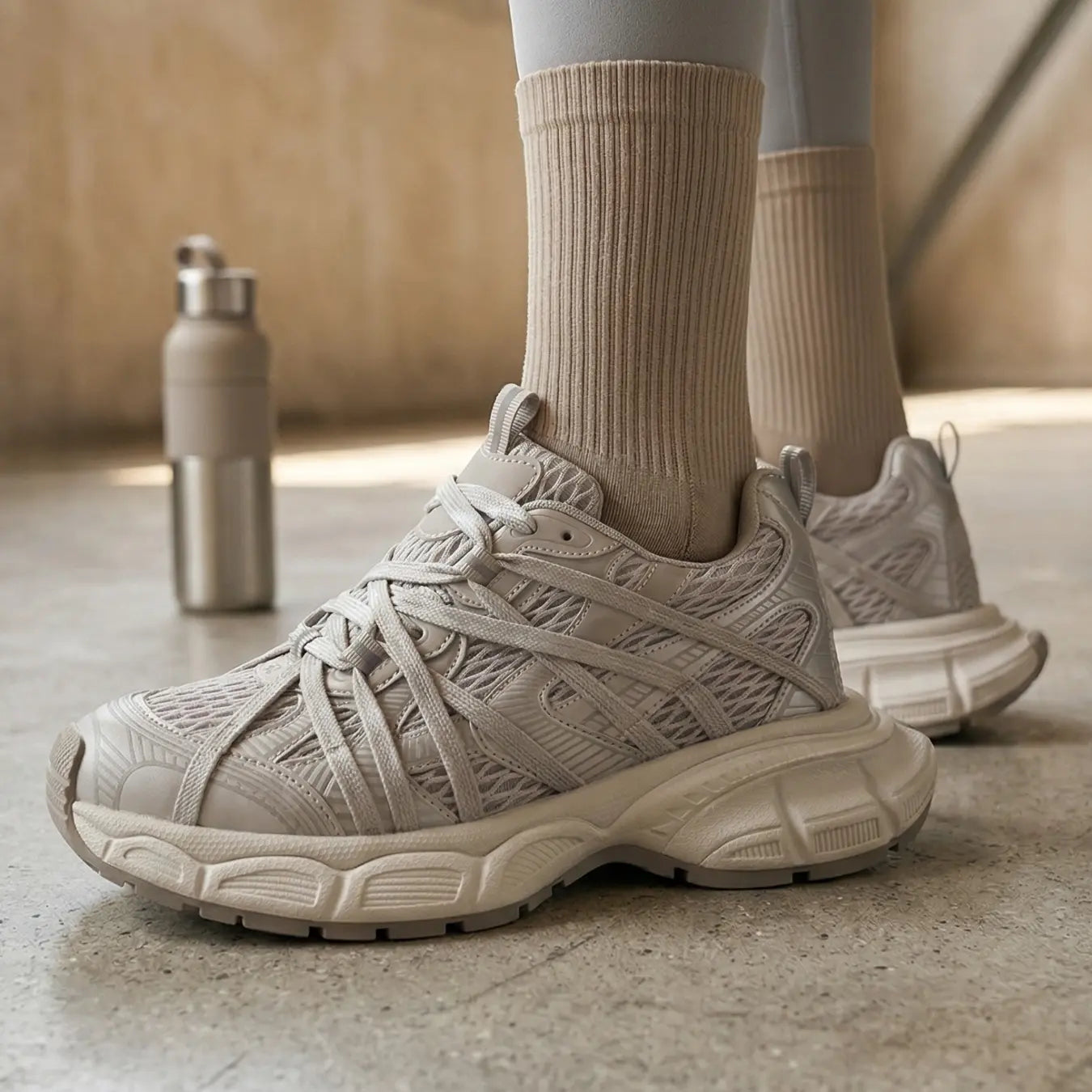 Avena 8cm height increasing athletic shoes for women - Lucimora