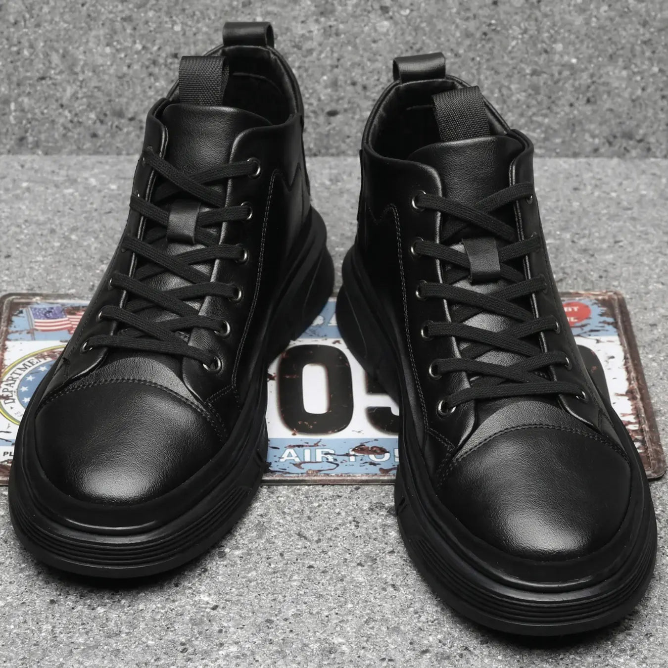 Bexton 8cm height increasing high-top shoes for men - Lucimora