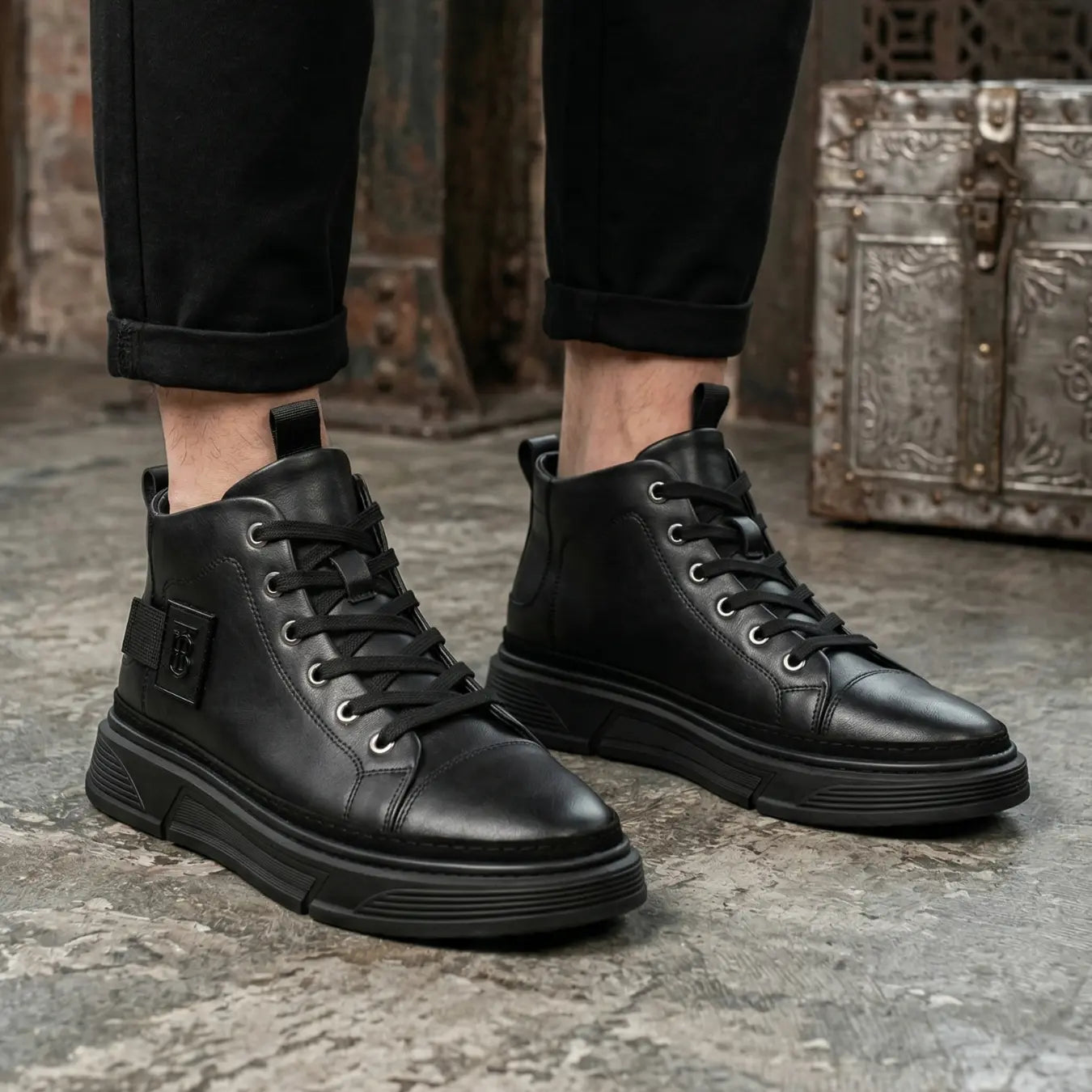 Bexton 8cm height increasing high-top shoes for men - Lucimora