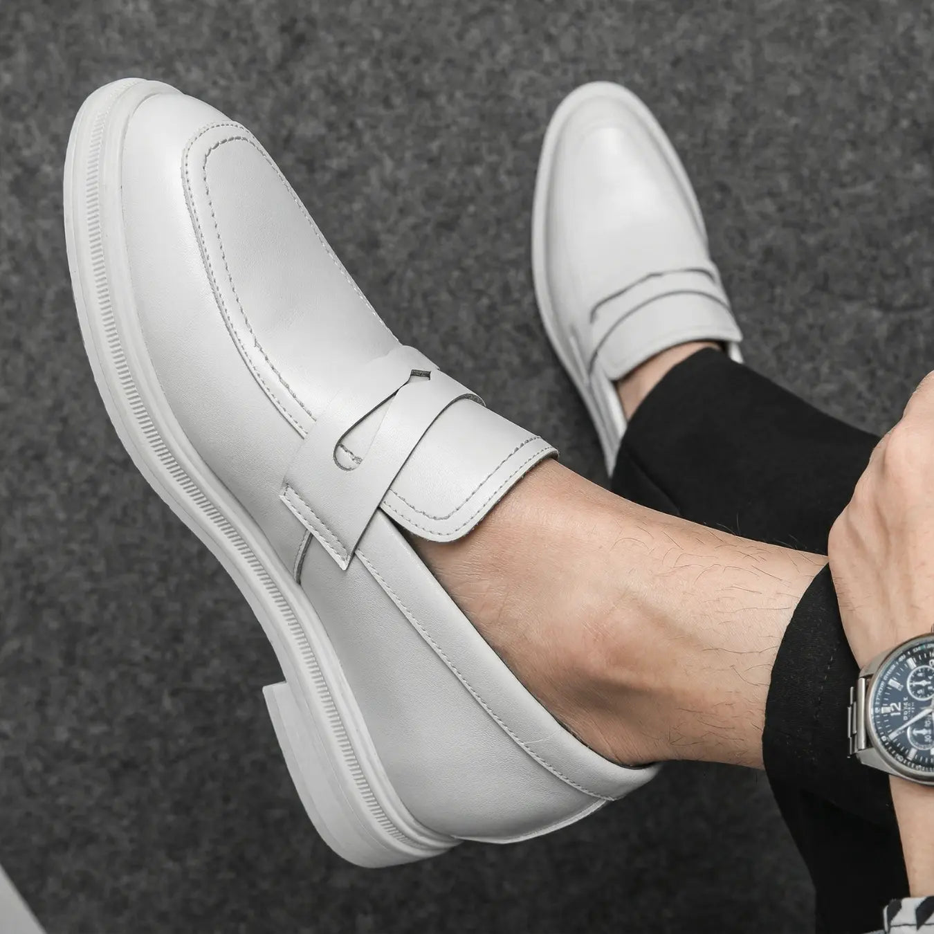 white dress shoes for men Ferro Aldo Mens George Mfa19690 Classic Formal Lace Up Oxford Dress Shoes, in Tuxedo White, Size 8.5