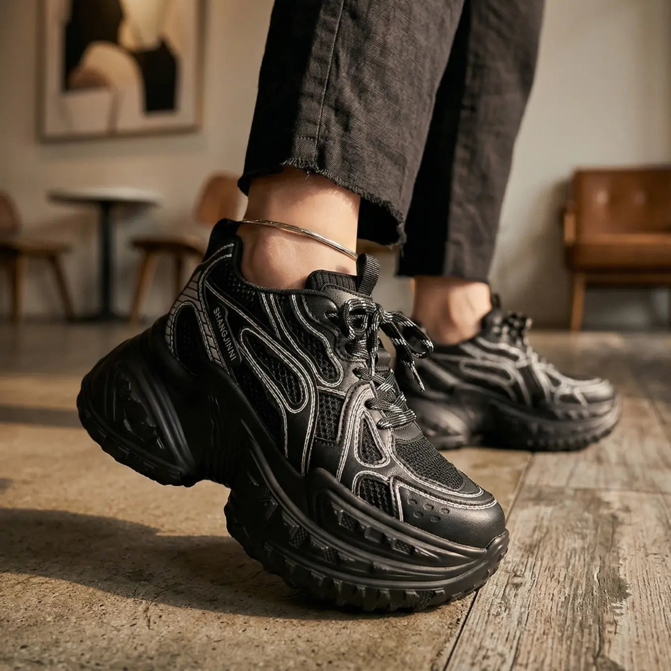 Blaze 10cm height increasing sneakers for women - Lucimora