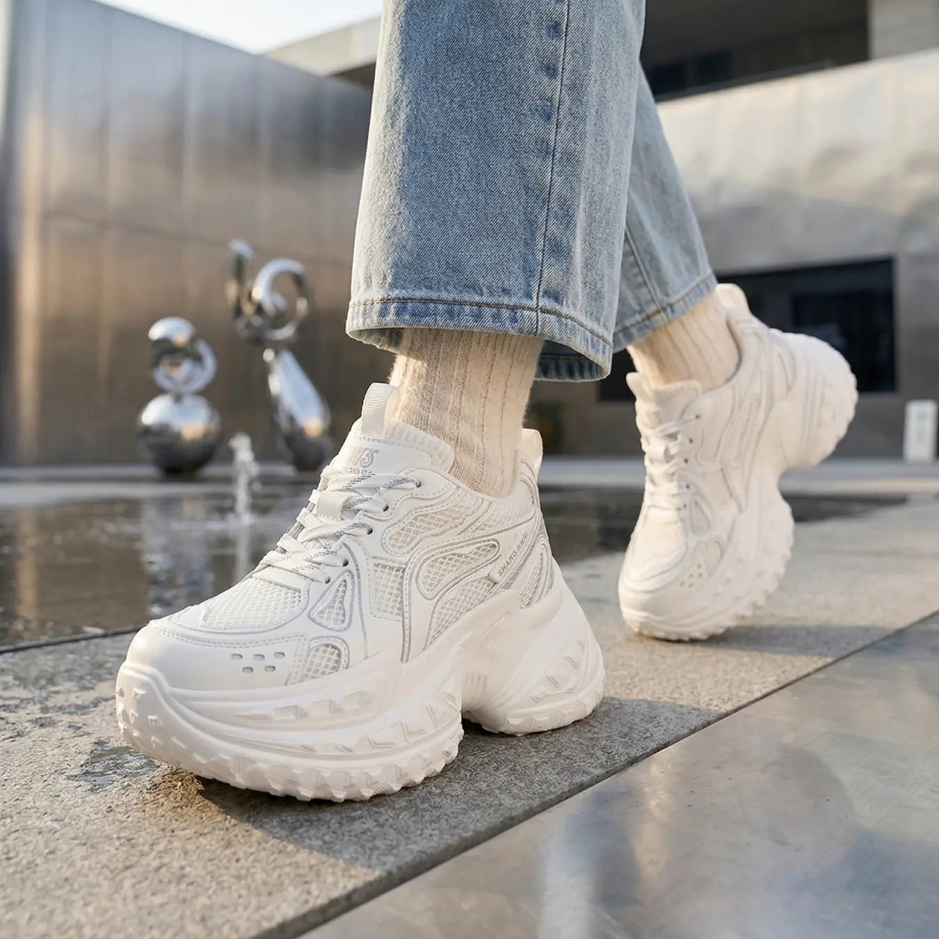 Blaze 10cm height increasing sneakers for women - Lucimora